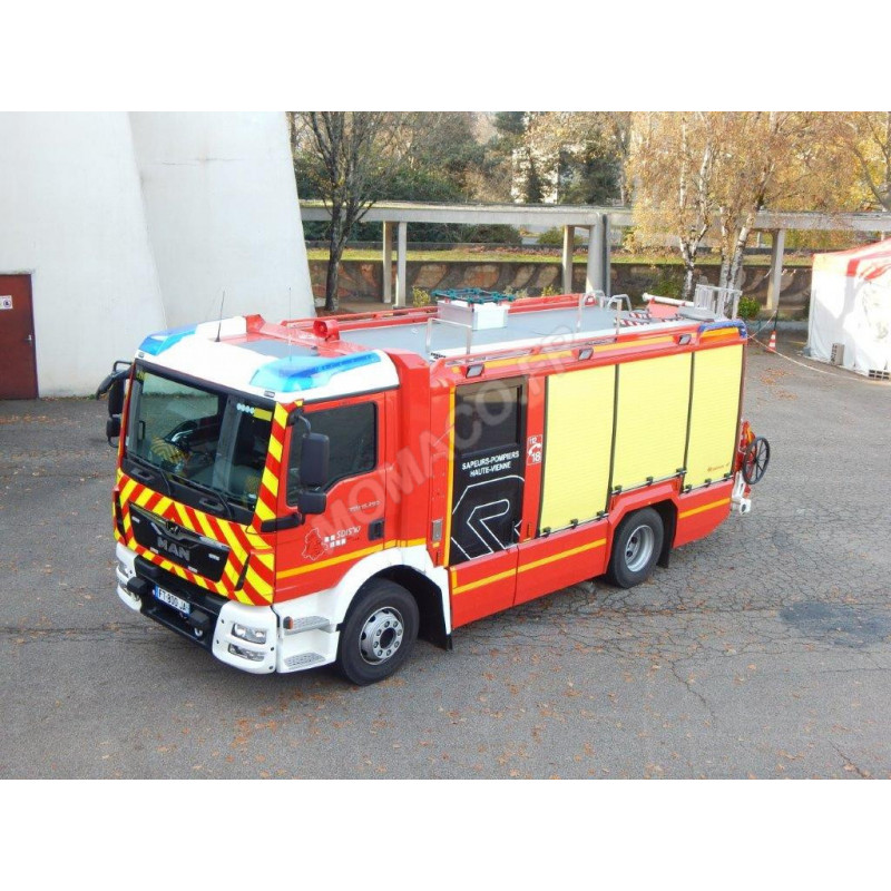 Iveco Magirus Team Cab FPT rideaux Jaunes avec Décalques